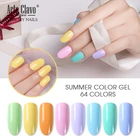 E Clavo Гель-лак для ногтей лак для верхнего и базового покрытия, 15 мл Гель-лак для ногтей УФ светодиодные лампы для ногтей аксессуары 64 Цвета Нейл-арт маникюра! Полупостоянная