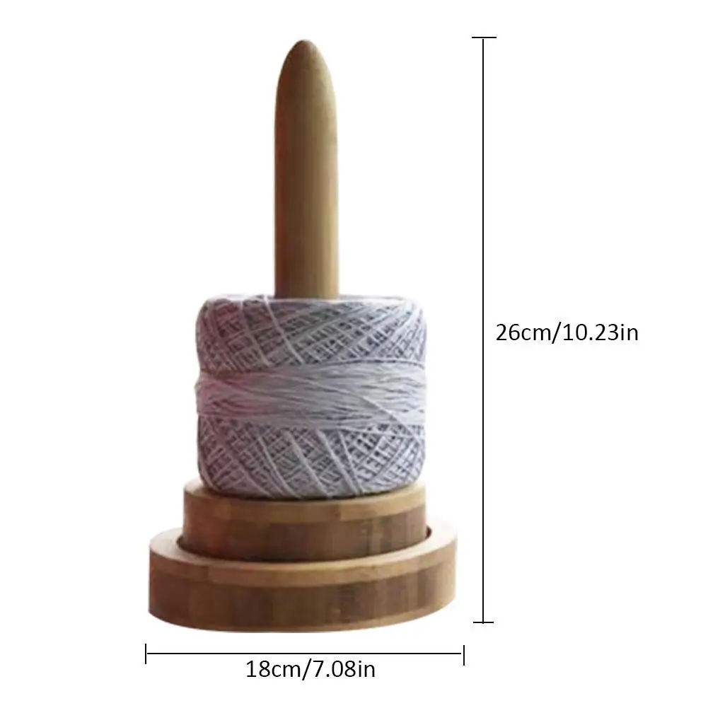 Деревянная пряжа вращающаяся ось бамбуковый шпиндель большая Базовая пластина