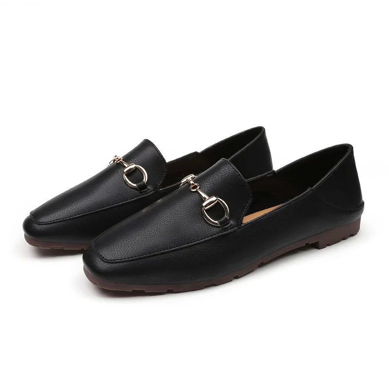 Новинка осени 2019 женские туфли на плоской подошве с закрытым носком модная