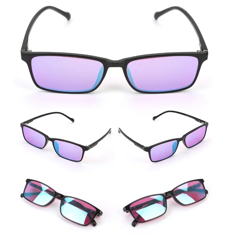 Очки красного и зеленого цвета невидимые корректирующие очки для женщин мужчин