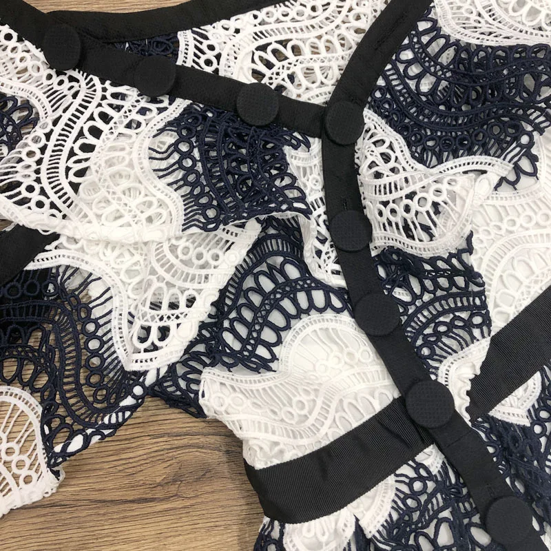 

splice Firstsong Tight Mesh Lace One shoulder Women's sexy dress2021New summer Short sleeve Elegant retro WildParty Women'sdress