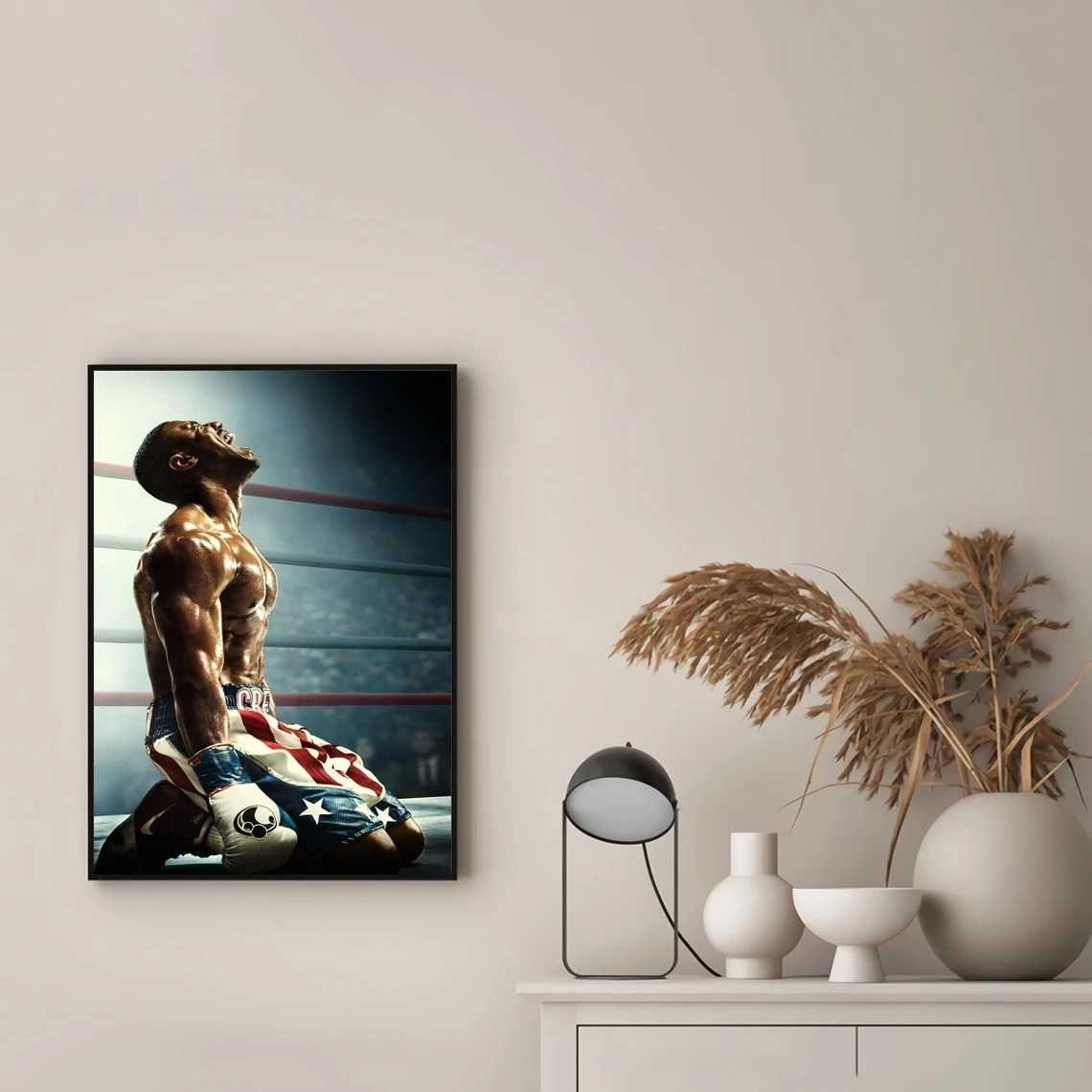 Creed II-p&oacute;ster de pel&iacute;cula, lienzo impreso, pintura de pared, decoraci&oacute;n del hogar (sin marco)-1