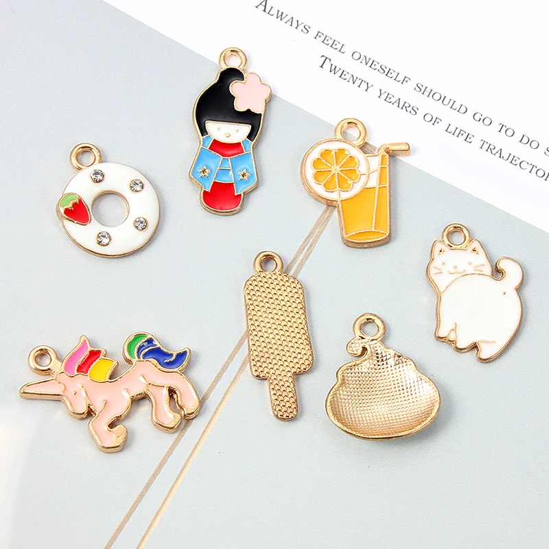 Эмалированный кулон в виде единорога рождественские подвески ювелирные изделия