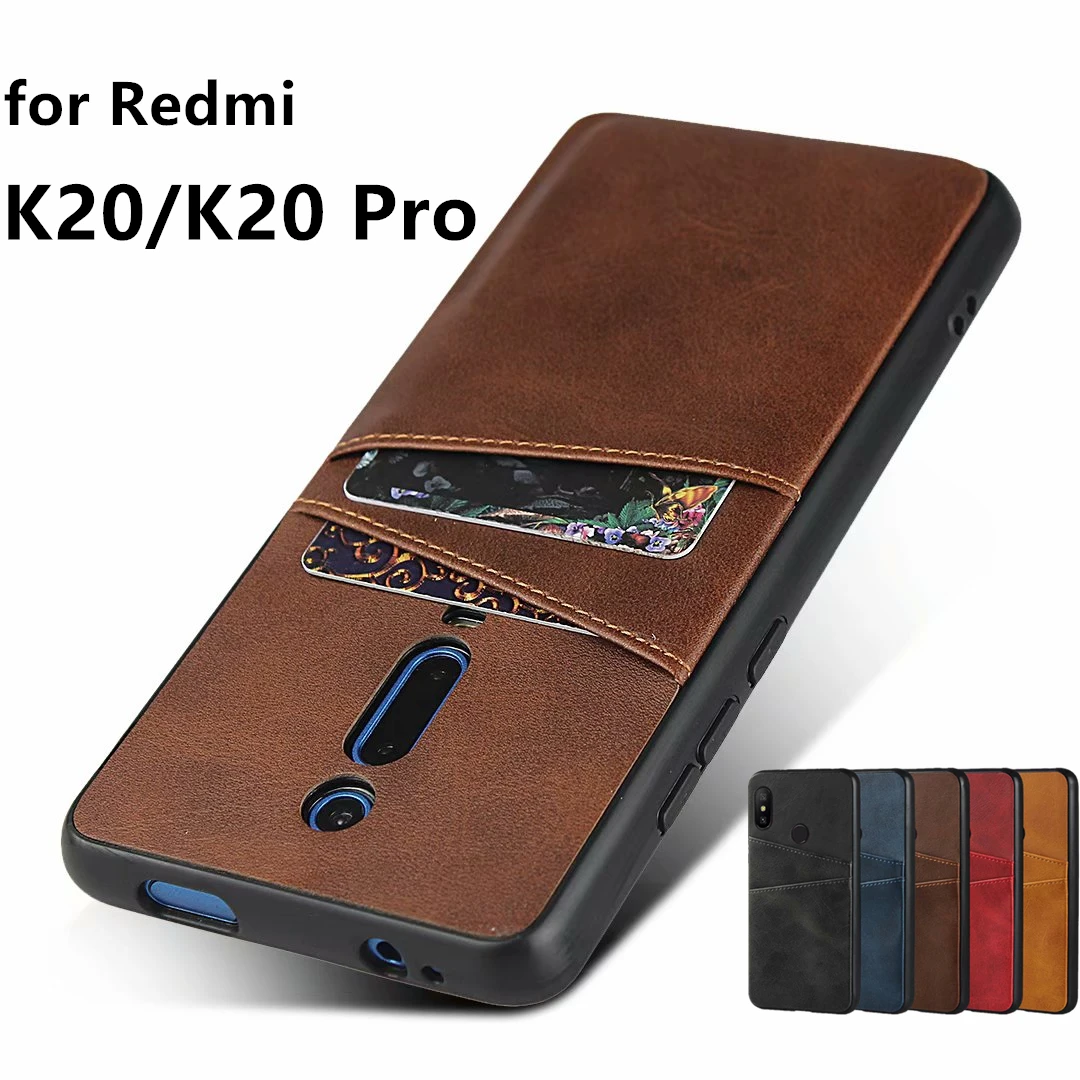 Премиум чехол из искусственной кожи для Xiaomi Redmi K20 Pro кошелек и слоты карт защитная