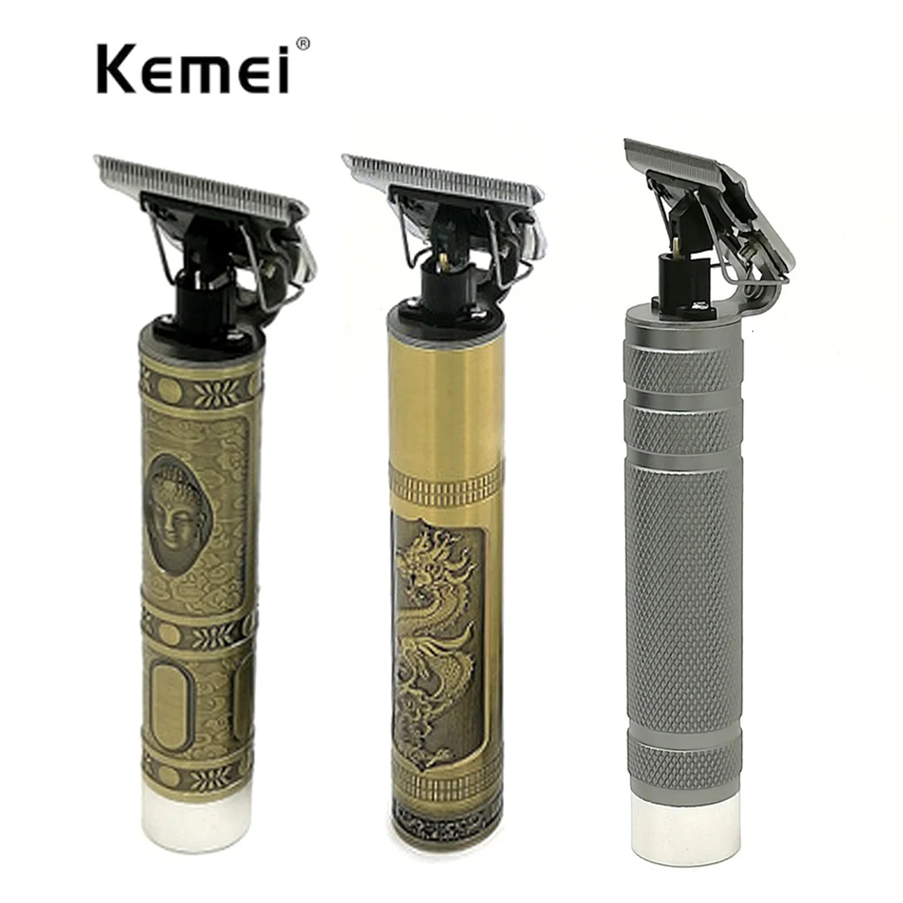 

KeMei Professional Hair Clipper Barber Carving Crafs Buddha Retro Cordless Trimmer Men T-shape Hair Cutting Machine 1974