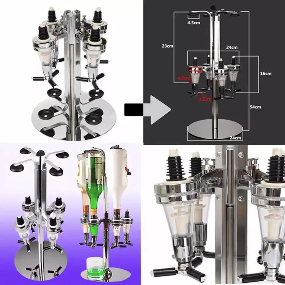 4 головки профессиональные настольные вращающиеся стойки вино пиво содовая кола