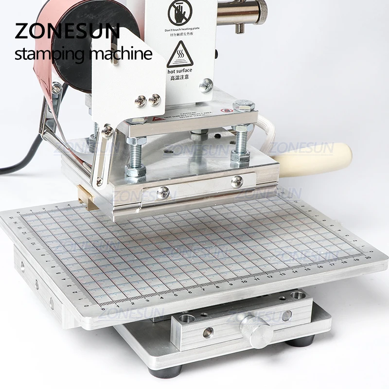 

ZONESUN ZS-100C Leather Embossing Heat Pressing Machines Digital Hot Foil Stamping Machine For Wood PVC Paper Custom Logo Stamp
