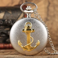 3d rope silverbronze sailing design quartz pocket watch necklace pendant chain fob watch jewelry for men women as collectibles