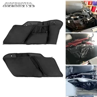 motorcycle black saddlebag liners wall organizer storage tool bag for harley touring street glide road glide road king 2014 2021