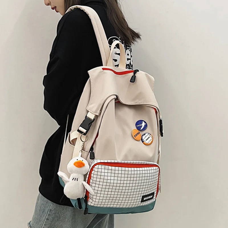 

High Quality Waterproof Backpack Women Large Capacity Nylon Schoolbag for Teenage Girls Cute Casual Classical Student Travel Bag