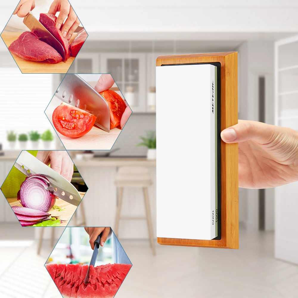 

1000/6000 Grits Double-Sided Knife Sharpening Stone set(EU:12/carton, US:12/20 per carton)