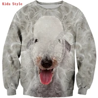 bedlington terrier 3d printed hoodies pullover boy for girl long sleeve shirts kids funny animal sweatshirt