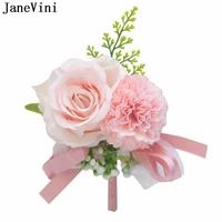 janevini pink wedding corsages and boutonnieres boutonniere men artificial flowers red buttonhole guft for bridesmaid grooms