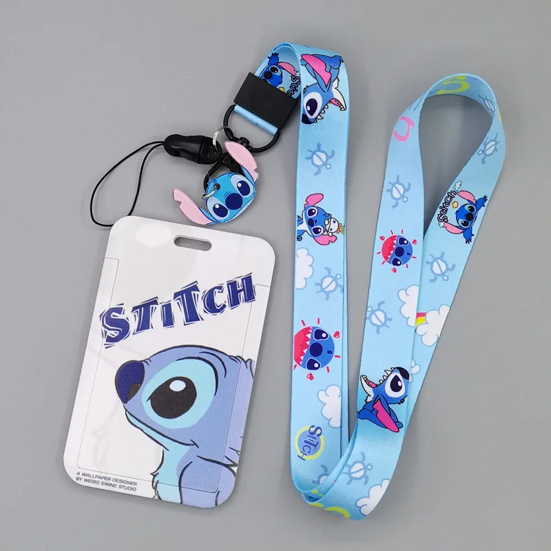 yq176 cute stitch key lanyards for keychain pendant id card cover phone usb badge holder key ring neck straps accessories gifts free global shipping
