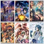 5d алмазная живопись аниме Genshin Impact Zhong Qi Hu стtao разы постер мозаика вышивка крестиком ручная работа искусство для декора комнаты