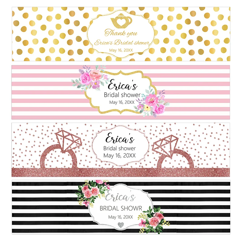 Customize Bachelorette Party Bride To Be Stickers Wedding Team Bride Water Bottle Labels Personalized Bridal Shower Hen Party