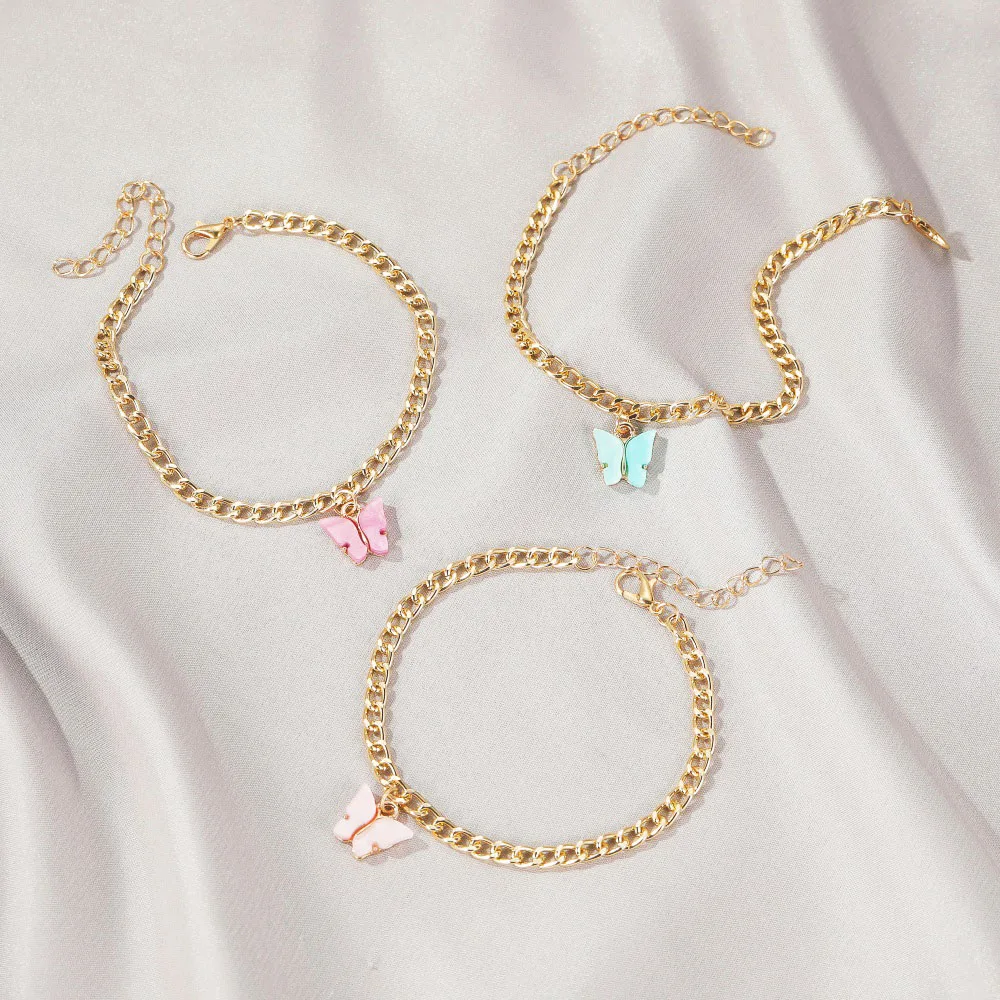 1 шт. женский браслет на лодыжку с подвеской-бабочкой | Украшения и аксессуары