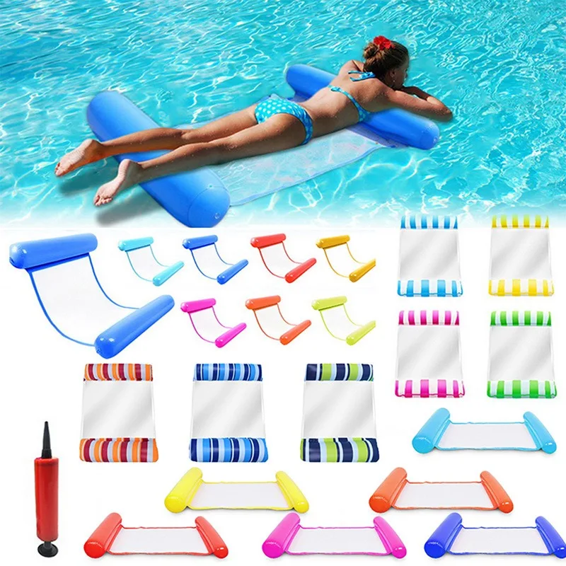 

New Water Hammock Recliner Inflatable Floating Swimming Mattress Sea Swimming Ring Pool Party Toy Lounge Bed For Swimming