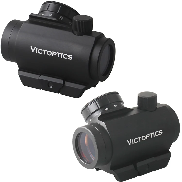 10 шт. Victoptics 1x22 Лучший доступный легкий 11 уровней 3MOA рефлекторный прицел Красная точка с Riser 20 мм Вивера крепление