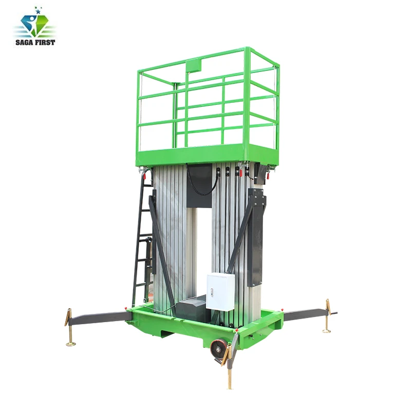 

8m 10m Dual Mast Aluminum Lift Work Platoform
