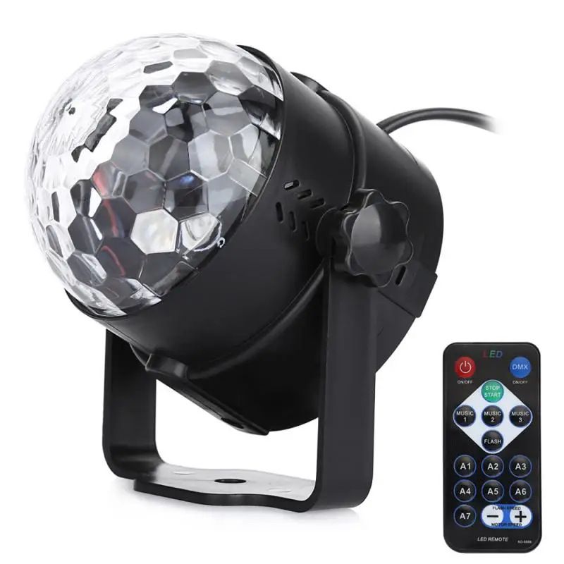 Мини RGB LED хрустальный волшебный шар сценический эффект светильник лампа