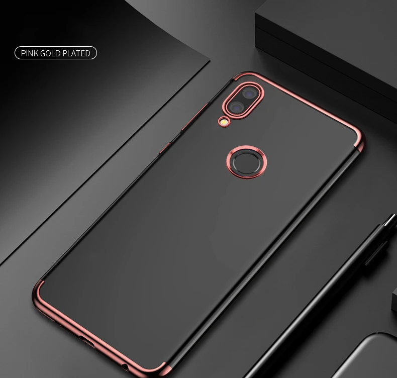 Pink Huawei P Smart чехол, прозрачное покрытие, Мягкая силиконовая задняя крышка для huawei P Smart Plus P Smart Z Phone Coque - Цвет: Pink