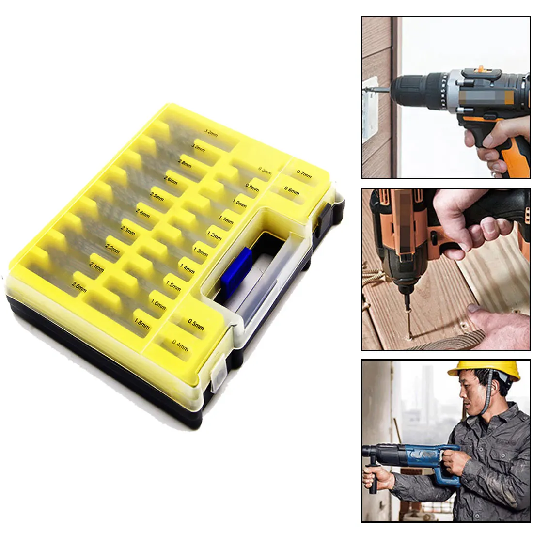 

High Speed Steel HSS Titanium Coated Drill Bit Set 1/4 Hex Shank 1.5-6.5mm