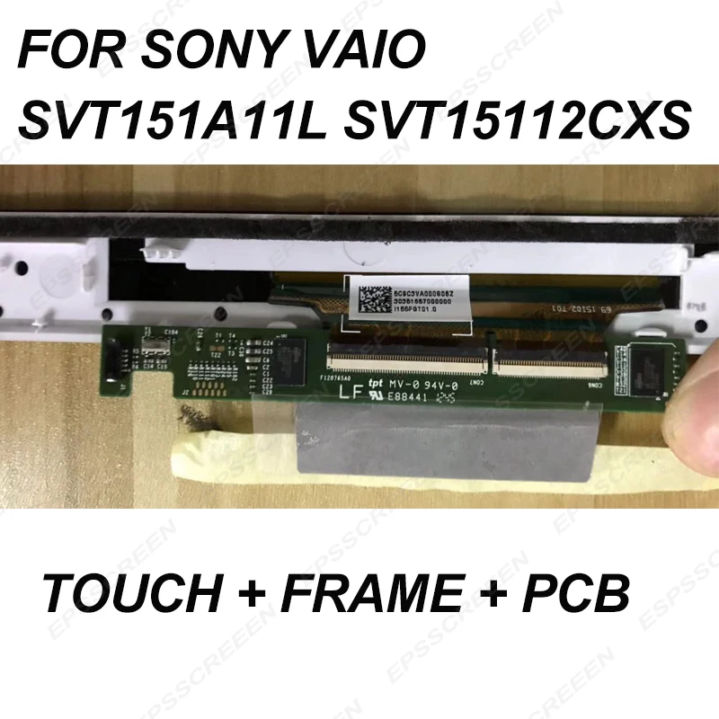 

new 15.6" for Sony vaio SVT151 SVT151A11L SVT15112CXS Touch screen glass + frame digitizer panel & front bezel fix replacement