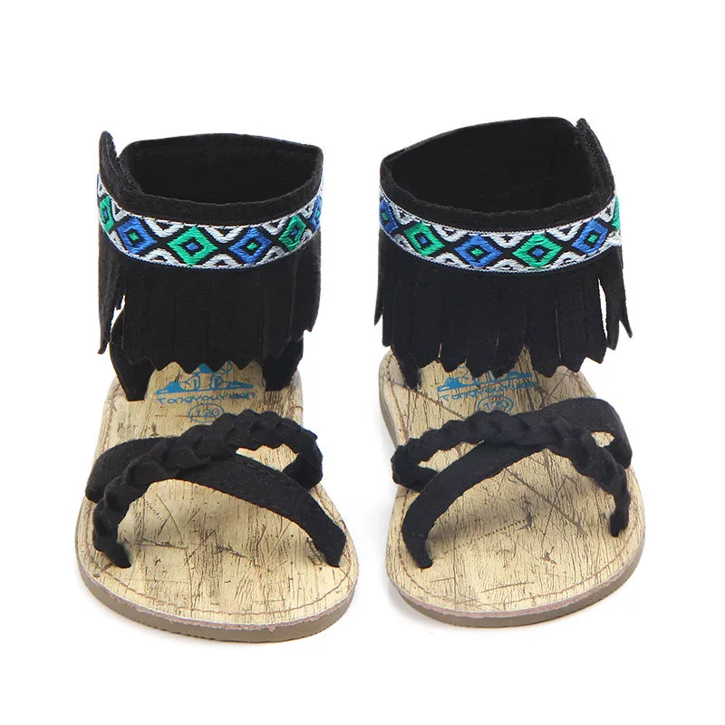 Lovely Fringe Baby Summer Shoes Infants Outdoor Crib First Walkers Rubber Sole Antislip Toddlers Girls Princess |