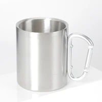 330 ml with buckle portable stainless steel metal beer cup wine cups coffee tumbler tea milk mugs home for camping mouth cup