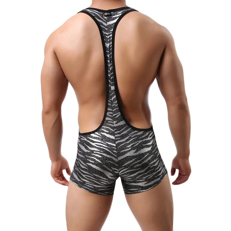 Men's Undershirt Soft Polyester Sexy Underwear Body Shaper Bodysuits Wrestling Singlet Leotard Fitness Body Jumpsuit