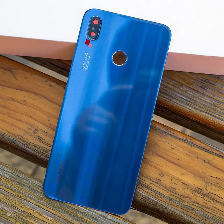 Для huawei P20 Lite задняя крышка для батареи+ объектив камеры для huawei P20 Lite Крышка для батареи Nova 3e Задняя Дверь Корпус чехол панель