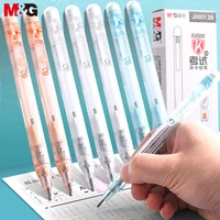 mg 3pcs 2b exam mechanical test pencil 0 9mm pencil refills transparent automatic pencil for woodworking exams drawing