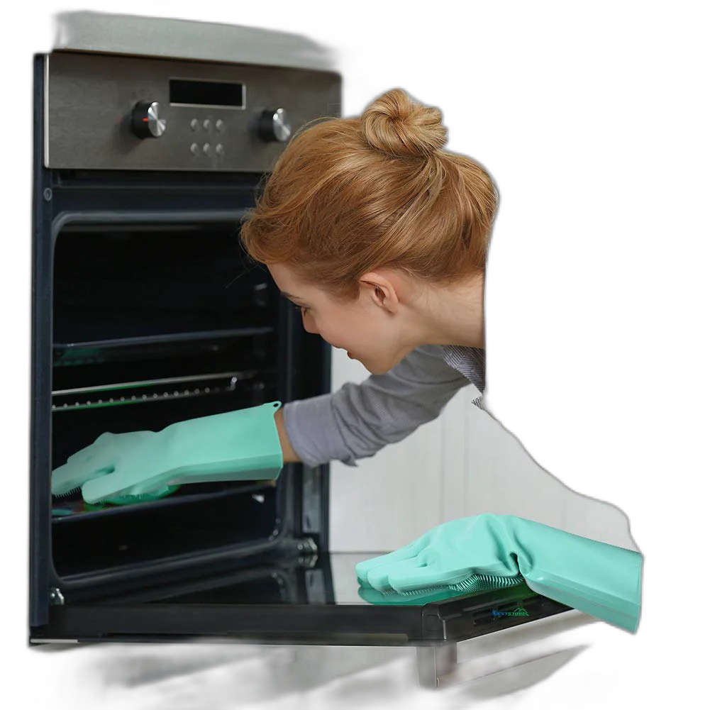 Силиконовые перчатки с шипами для мытья посуды (1 пара)|Бытовые перчатки| |