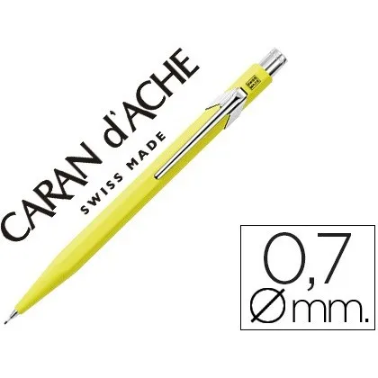 Механический карандаш CARAN D'ACHE 844 0 7 мм корпус Желтые украшения хром 10 штук| |