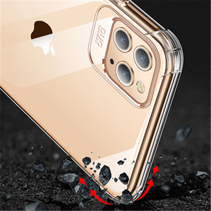 Полная защита анти-желтый прозрачный ТПУ чехол для Iphone 11 Pro Max Xs X Xr 6 6s 7 8 Plus задняя