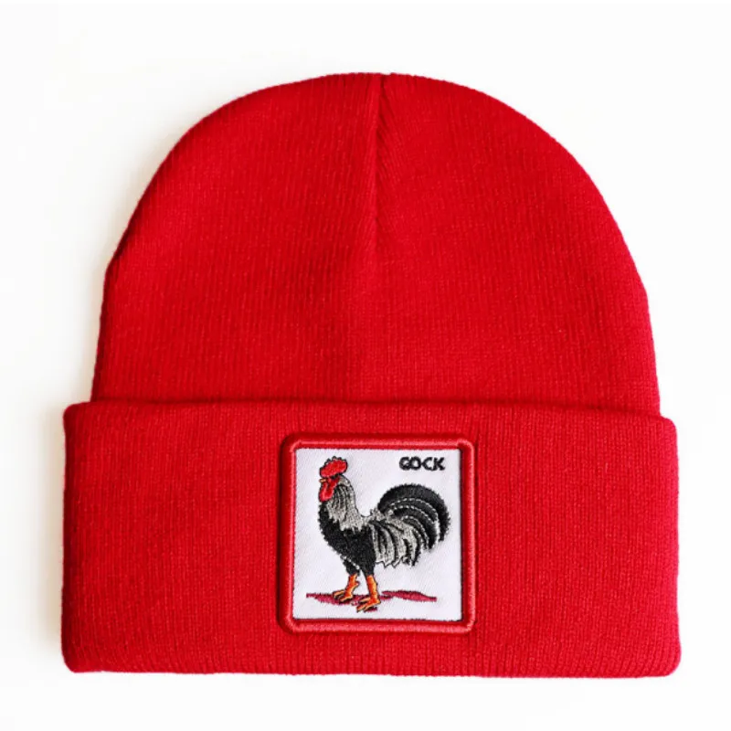 Мужская вязаная шапка в стиле хип-хоп зимняя Лыжная с животным уличная одежда |