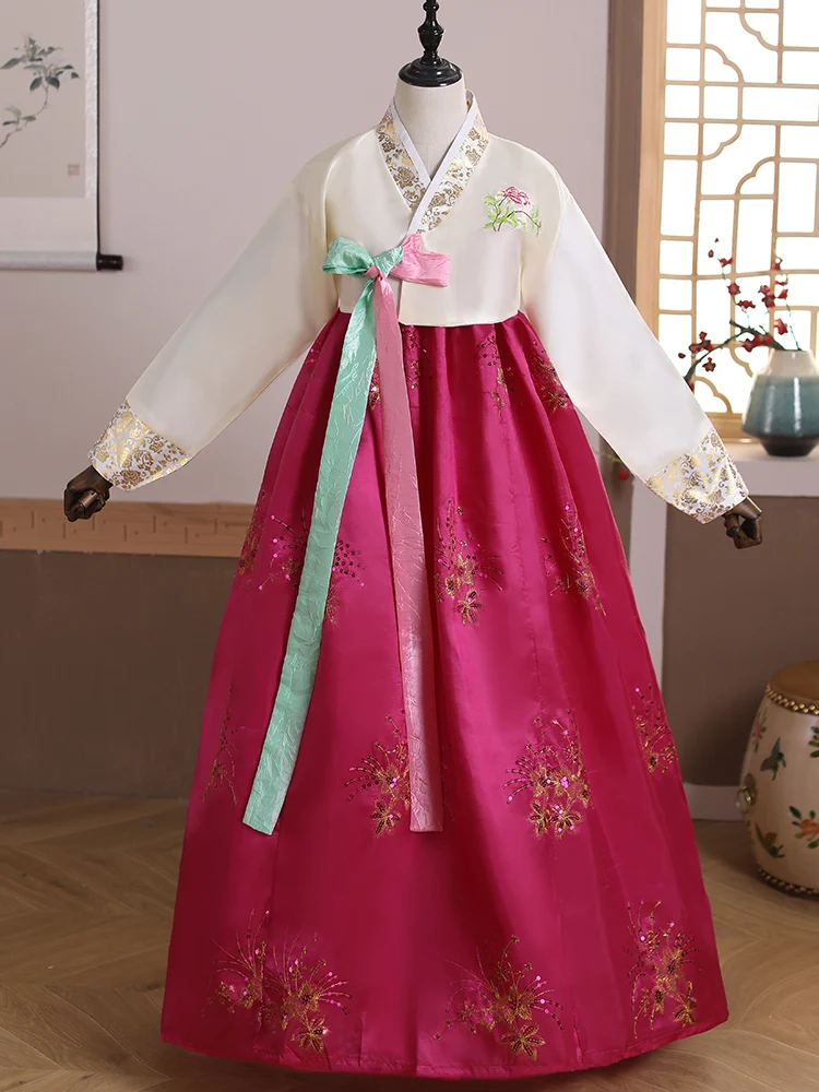 Женский традиционный костюм Hanbok в Корейском стиле для народных танцев