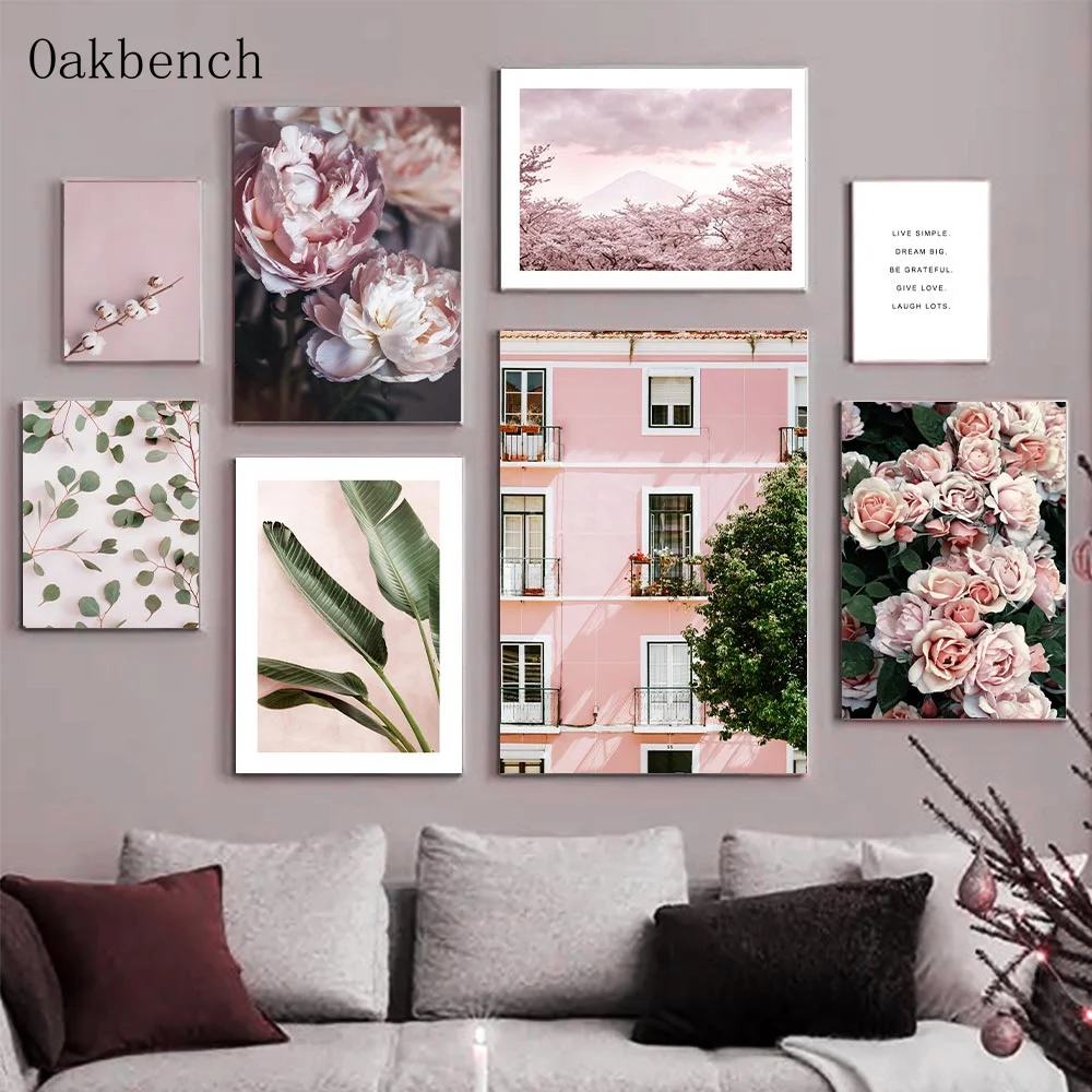 Постеры в скандинавском стиле с изображением заката настенный постер розовыми