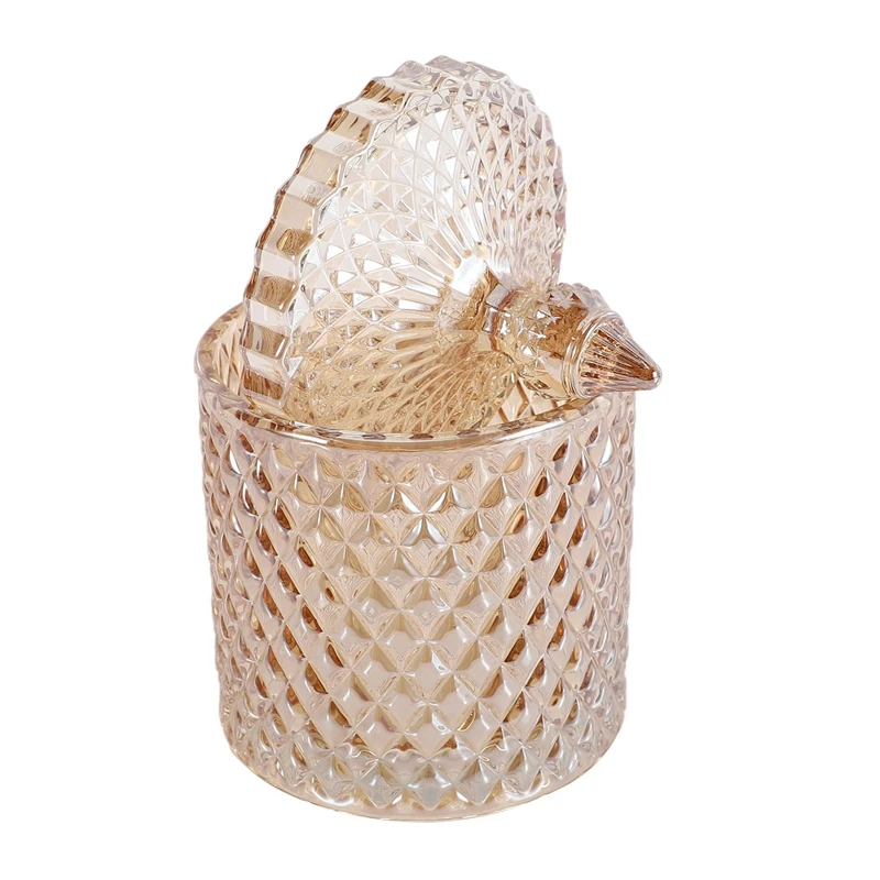

300Ml Crystal Glass Storage Jars with 3 Pack Sock Underwear Organizer Dividers