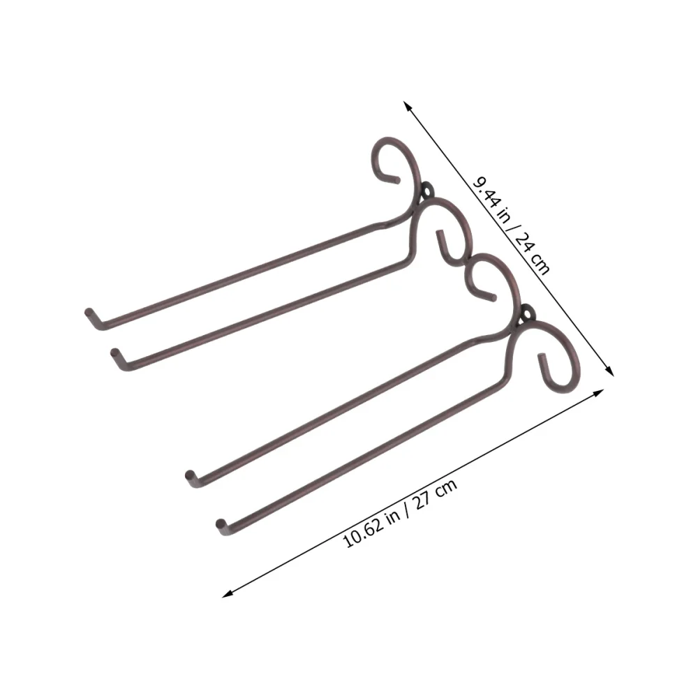 

2 Rows Bronze Stainless Steel Wall-Mounted Glass Hanger For Bar Home