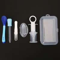5pcs newborn baby kids medicine dispenser dropper toothbrush health care kit
