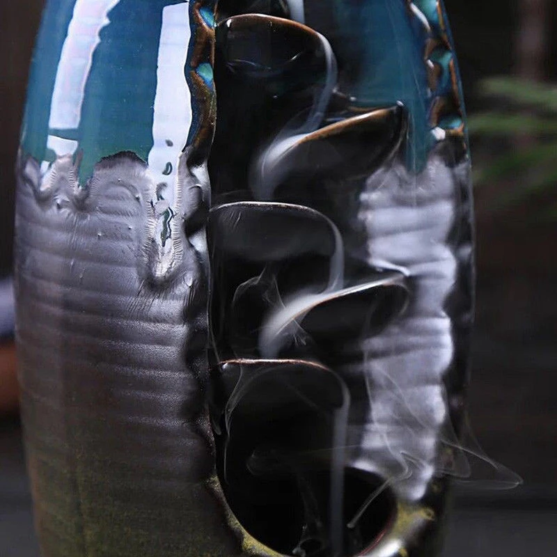 Курильница с конусами и 50 натуральный конический благовоний Будды стилизованный