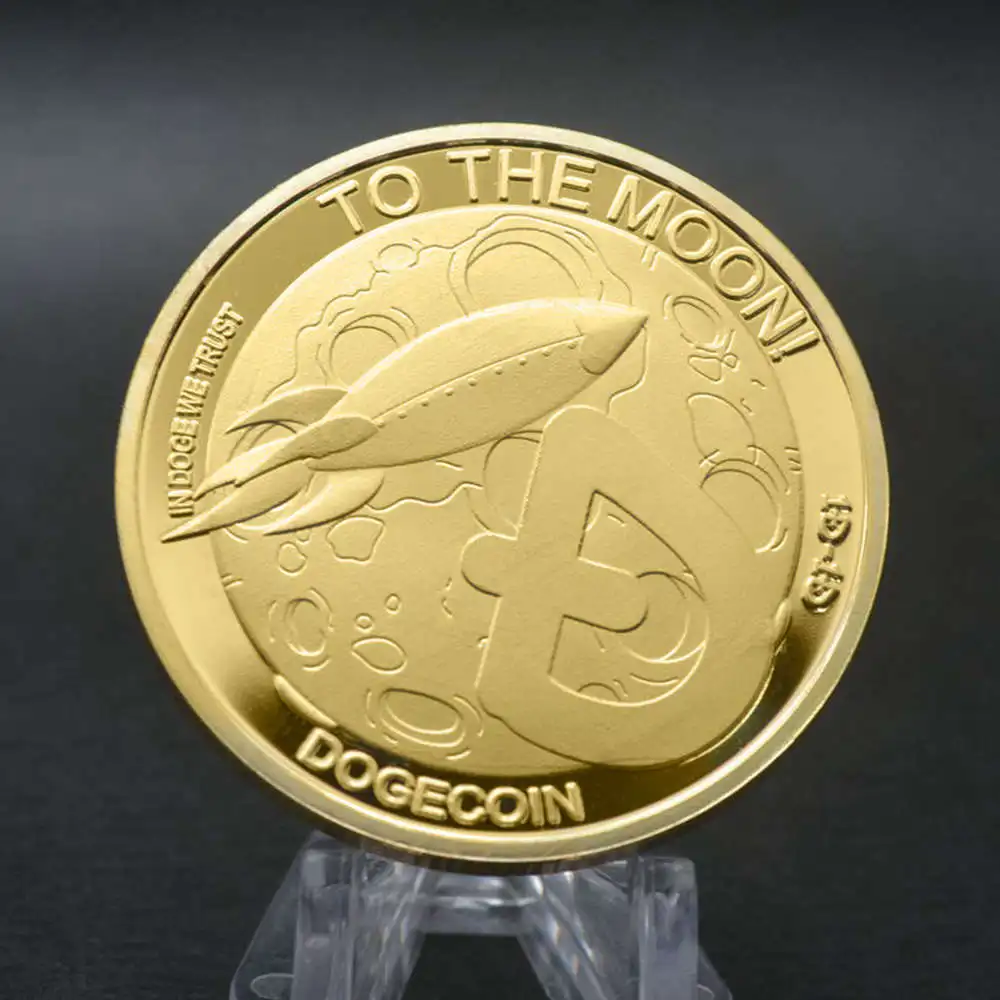 Памятные монеты X21 Gold Dogecoin позолоченные Doge новинка|Безвалютные монеты| |