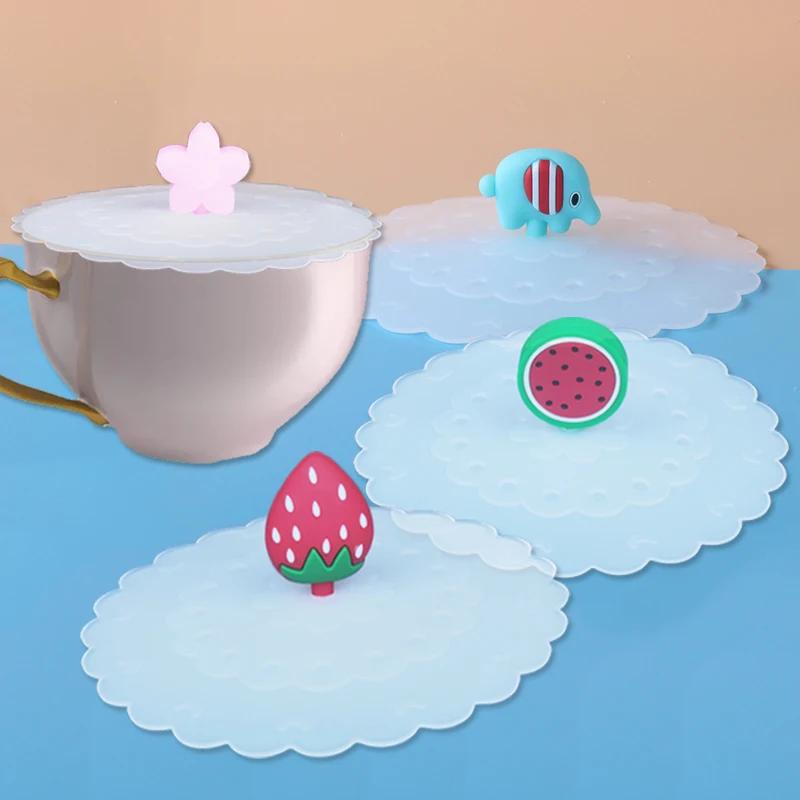 Многоразовые милые Анти-пыль силиконовая крышка для стакана чайная чашка с