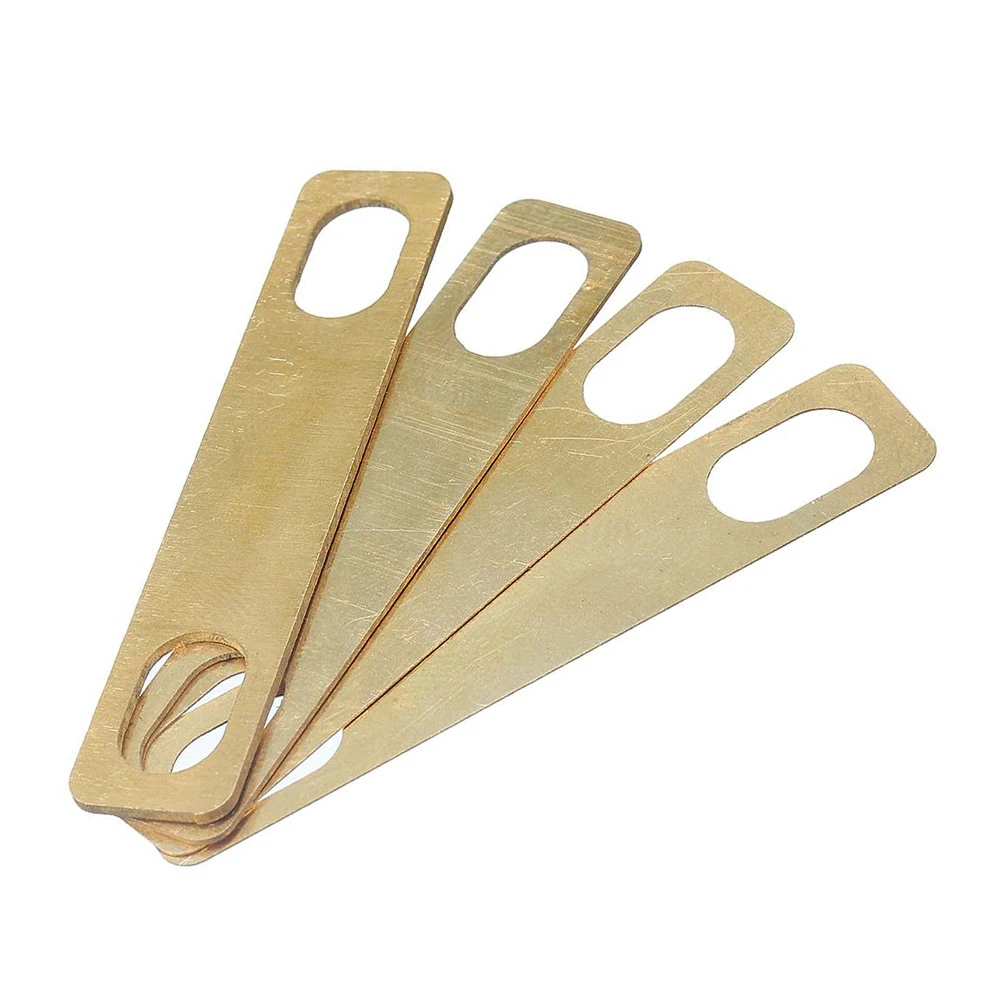 

4 Pcs Compact Tool Easy Install Accessories Replacement Heightening Gasket Guitar Neck Shim Bass Sound Durable Connection Brass