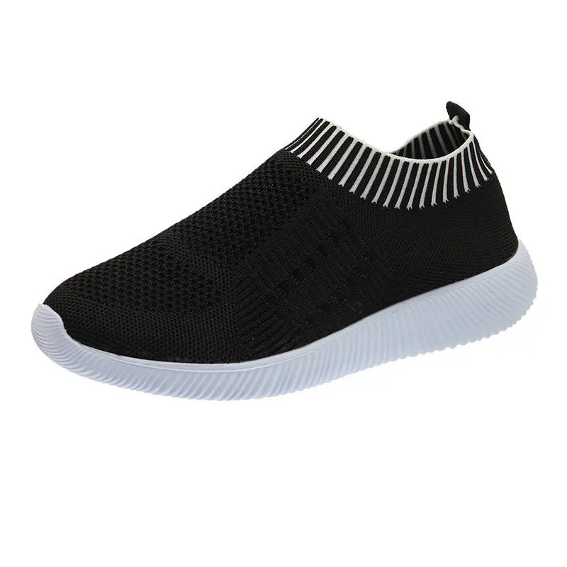 

Socks shoes woman light flats plus size 2021 new hot sell slip-on round toe comfortable breathable casual sneakers women shoes