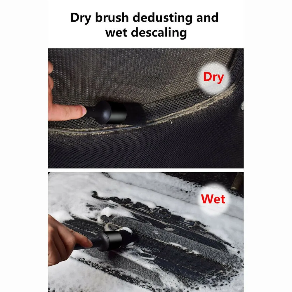 

Seat Crevices Car Clean Brush Soft Versatile Air Vents Boar Hair Bristles