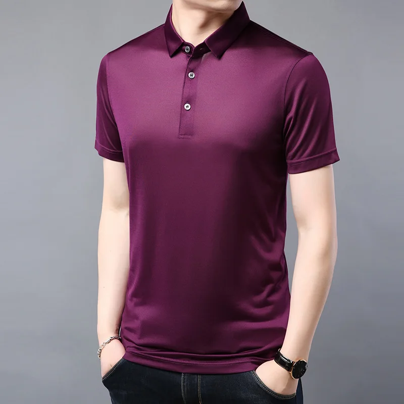 

2021 New Summer tops tees men lapel Short Sleeve T shirt W20286-058