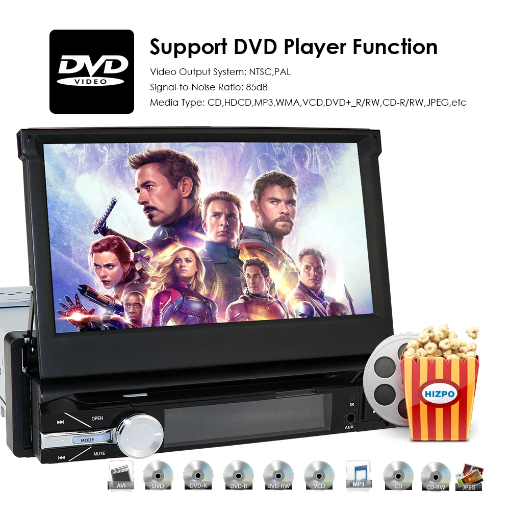 Один 1 Din 7 &quotУниверсальный сенсорный экран автомобильный монитор dvd-плеер с GPS Navi